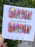 handmade 3d flowers nails
